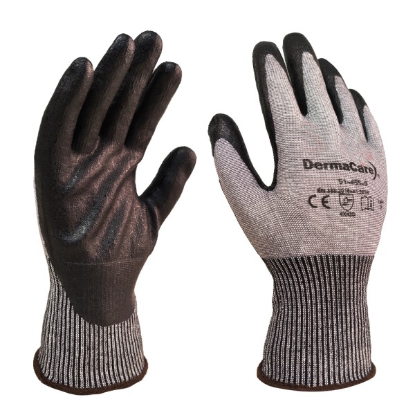 GUANTE 15G ANTICORTE PALMA NITRILO+